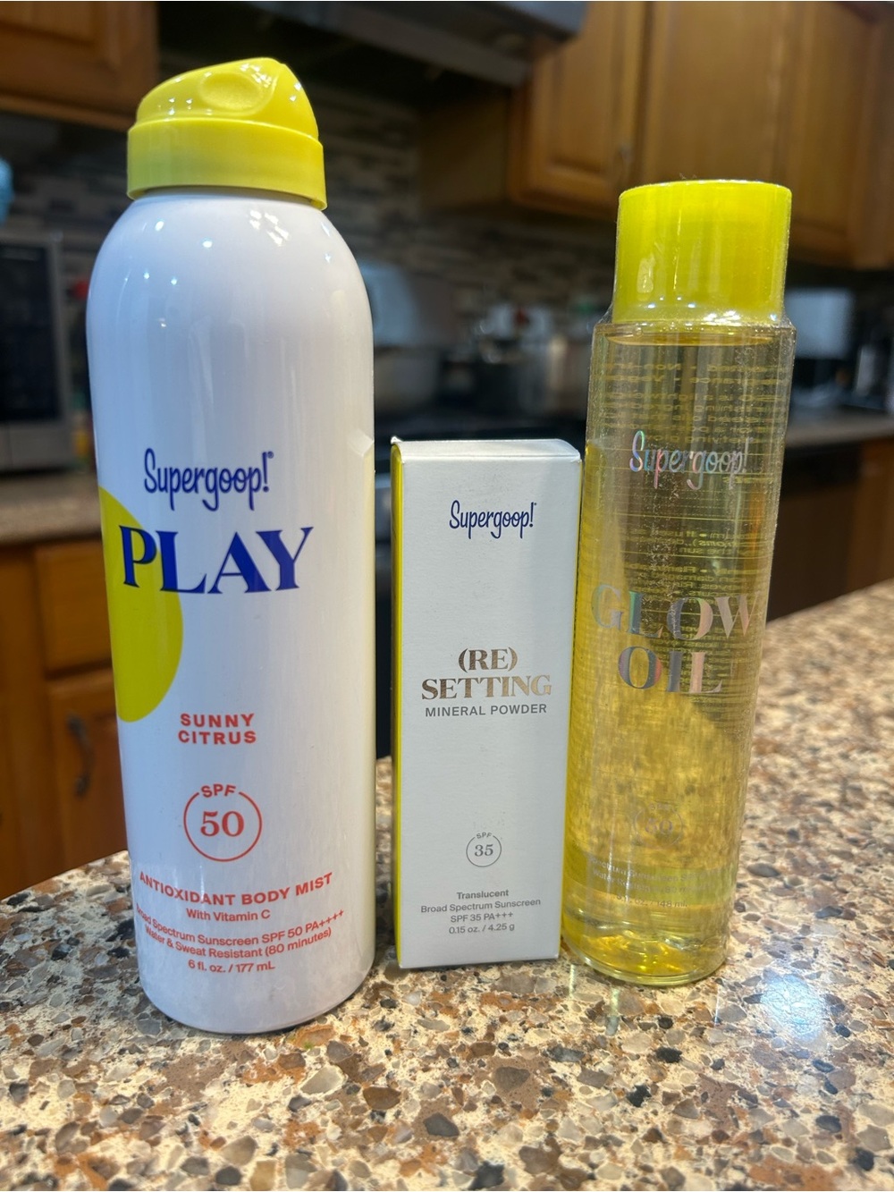 Supergoop! PLAY Sunny Citrus SPF 50 Antioxidant Body Mist & Glow Oil - Yellow